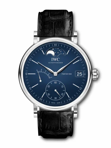 IWC Portofino Hand-Wound Eight Days Moonphase "150 Years" Stainless Steel / Blue IW5164-05 (IW516405)